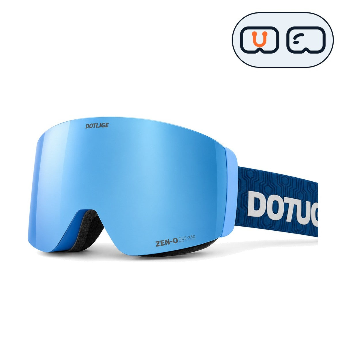 Alpine 1 | Snow Goggles | Cylindrical Lens, UV400 Protection | Skiing and Snowboarding-Blue Lens / Blue Frame / Blue Strap-Snowgest