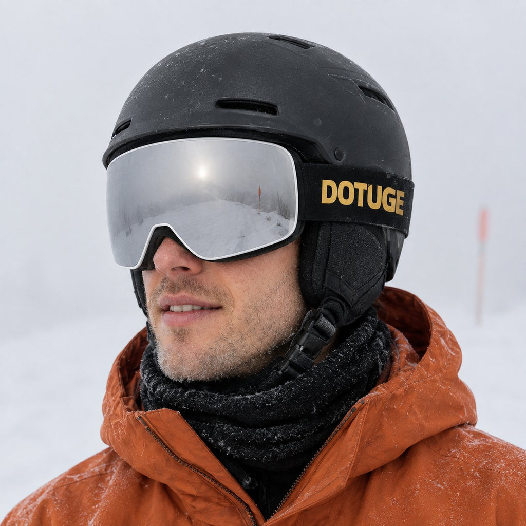 Pebble ski goggles – on the mountain – flat light | Snowgest
