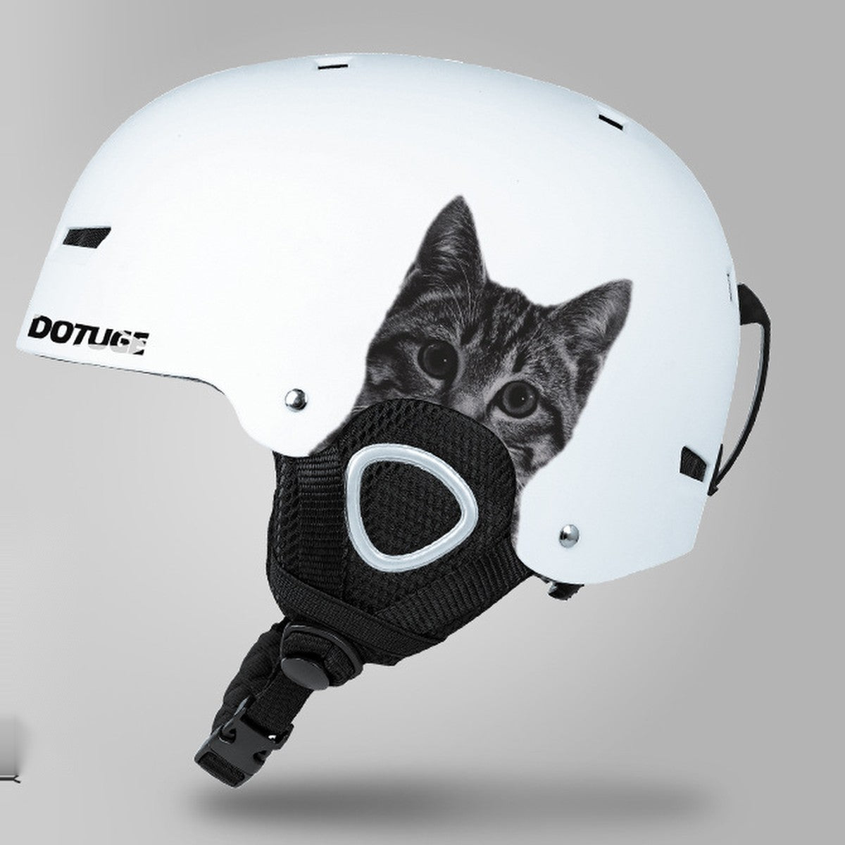 Summit Ski Helmet | Snowgest-White – Black Cat